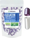 XPRS Nutra Taille 2 Capsules vides - 500 Compte Capsules de gélatine vides - Pills Bricolage Capsule Remplissage - Pure Pilule Gel Caps pour Do-It-Youlf Suppléments (Pearl Purple/White)