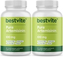 BESTVITE Artemisinin 100 mg (240 capsules végétariennes) (2 boîtes) - Pas de stéarate - Pas d'agents de débit - Vegan - Sans gluten - Non OGM