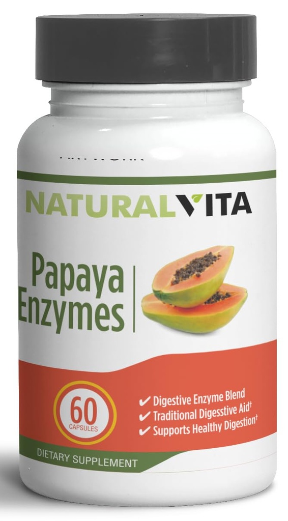 Générique Vita Papaya Enzymes, Aide au traitement digestif avec mélange d'enzymes, Supplément alimentaire, Nourrissez votre Gut avec notre mélange d'enzymes Papaya pour l'harmonie digestive et le bien-être.