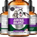 Soutien adrénal pour chiens et chats - Fabriqué aux États-Unis - Traitement de cushings pour chiens - Supplément chat et chien pour soutien au rein - 2 Fl Oz