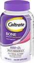 Caltrate 600 Plus D3 Plus Minéraux Calcium et supplément vitamine D Comprimés, os santé et supplément minéral pour adultes - 120 Nombre (Emballage peut varier)