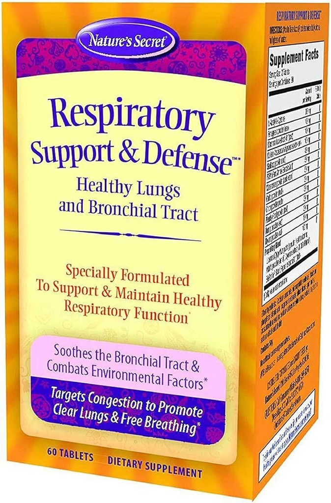 Nature's Secret Respiration Support & Defense Tabs-60 ct