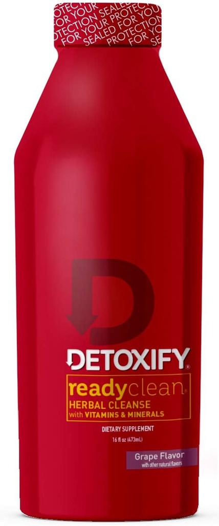 Détoxify – Nettoyant à base de plantes prêt à l'emploi – Raisin– 16 oz – Boissons de détox à base de plantes – Extrait de graines de chardon et extrait de racines de dard – Plus Sticker