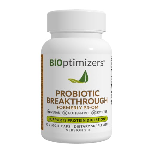 BIOptimizers Probiotique Breakthrough – Lactobacillus Plantarum OM Probiotiques et prébiotiques Supplément de santé pour les probiotiques Gut, Digestive et Immunissable de soutien pour les femmes Hommes âgés – 30 Capsules Vegan
