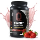 Poudre de protéines de lactosérum de fraise. 25g Poudre à agiter de protéines pour la récupération après l'entraînement, le smoothie et la cuisson. Sans gluten et sans sucre, très casher, acides aminés essentiels (5,5g BCAA, 2,7g Leucine), 23 portions