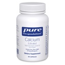 Encapsulations pures Calcium (Citrate) - Supplément pour le soutien de la santé des os, des dents, des colonies et des maladies cardiovasculaires* - avec citrate de calcium Premium - 60 capsules