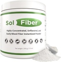 Supplément de poudre prébiotique SolFiber, alternative non-OGM aux gommes fibreuses, soutient la santé digestive, facile à mélanger et poudre de fibre hautement concentrée, 7 onces, 60 portions