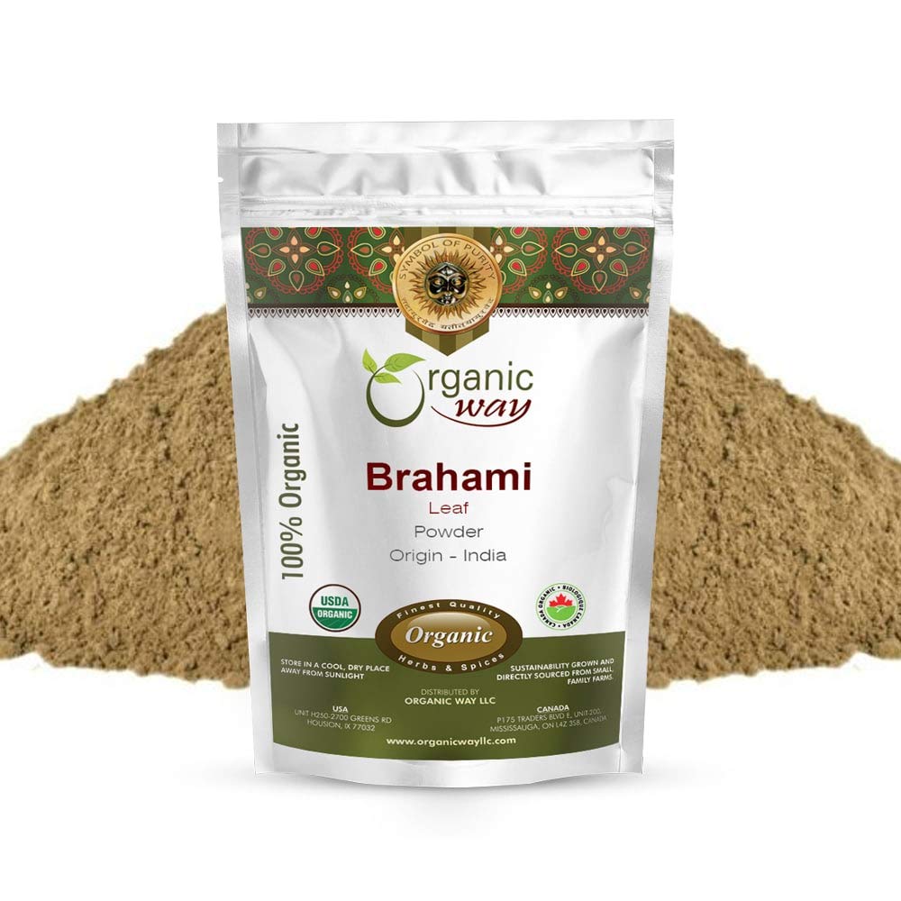 Poudre de feuille de Brahmi biologique (Bacopa Monnieri) - Certifié biologique et kasher