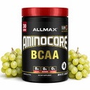 ALLMAX Nutrition AMINOCORE BCAA Poudre, 8.18 Grams d'acides aminés, boisson de récupération intra et post-entraînement, sans gluten, raisins blancs, 315 g