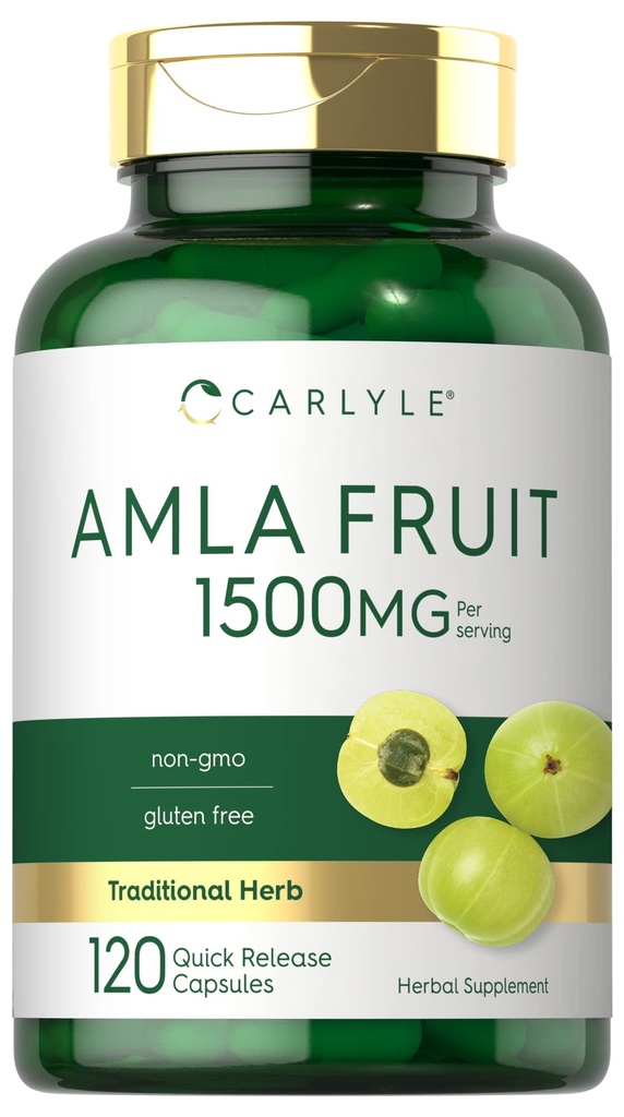 Carlyle Amla Capsules 1500mg. 120 Count.
