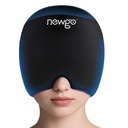 NEWGO Cap de soulagement de la migraine Casquette de glace avec couverture supérieure, thérapie chaude et froide, Cap de soulagement de la migraine pour tension, stress et gueule de bois
