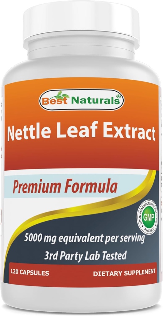 Meilleur extrait naturel de la feuille de Nettle 5000 mg équivalent par portion- 120 capsules