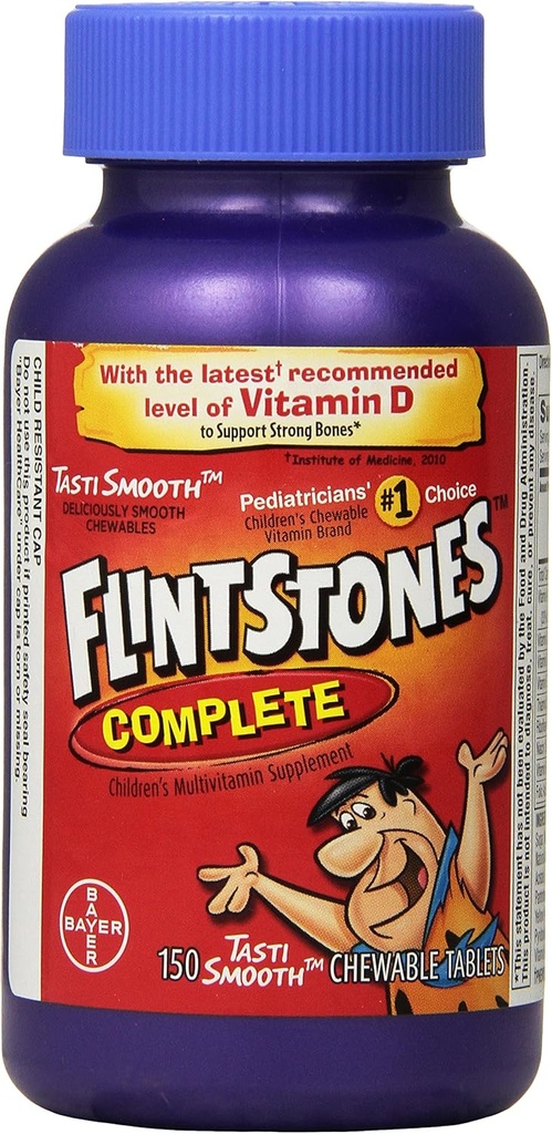 Comprimés à croustilles multivitamines complets pour enfants, 150 comtes