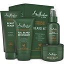 SheaMoisture Beard-Care Kit pour les hommes, comprend lavage, baume, huile, revitalisant, beurre de karité naturel et huile de maracuja, grand cadeau