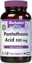 Bluebonnet Pantothenic Acid 500 mg Vegetable Capsules, 180 Count