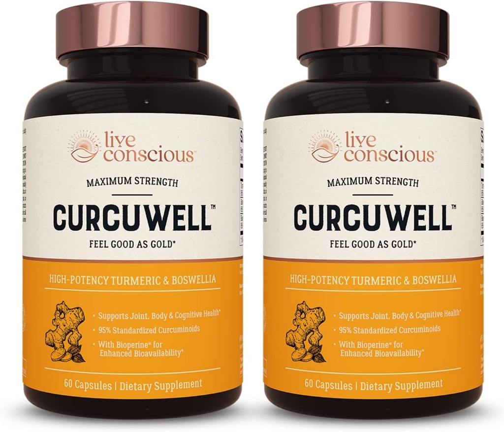 CurcuWell vivant conscient - Curcumin et Boswellia Blend.