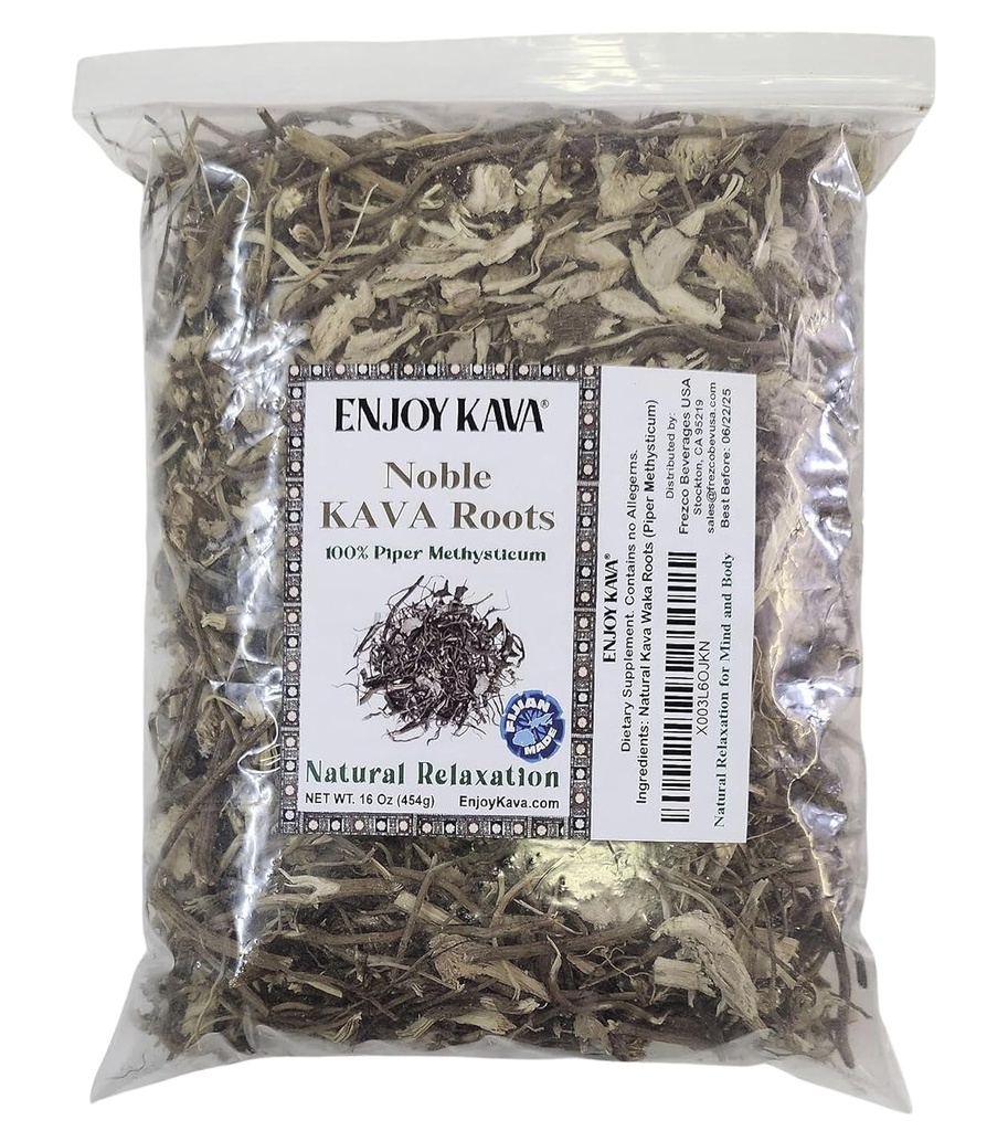 Authentique 100% Noble KAVA - Racine coupée et tamisée (16 Oz sac) importée des îles FIJI