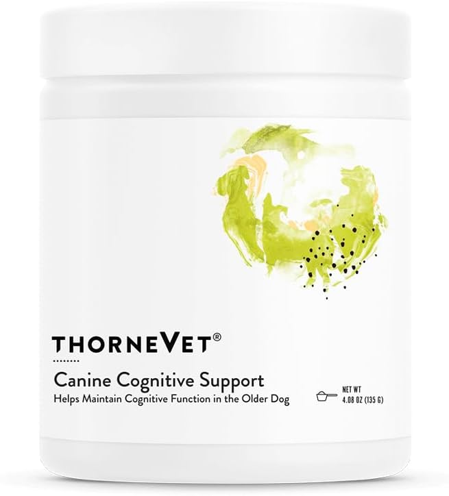 Poudre de soutien cognitif pour chiens ThorneVet Canine - Grand supplément santé dégustation avec des vitamines B et des antioxydants pour soutenir la santé cérébrale de votre chien aîné - 90 scoops