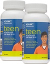 GNC Milestones Teen Multivitamin pour les garçons 12-17, Twin Pack, 120 Caplets par bouteille, supporte la production d'énergie et la fonction musculaire