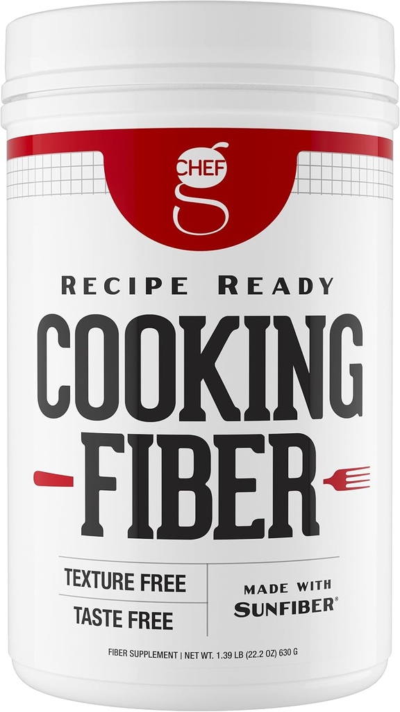 Fibre de cuisson du Chef G (90 portions) - Fabriqué avec Sunfibre® - Pas de goût, d'odeur ou de grit - Tous naturels et sans gluten , faible FODMAP, certifié Glyphosate Residue Free, végétalien