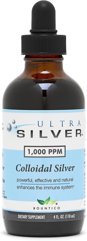 Argent colloïdal Ultra Silver® : 1000 PPM, 4 Oz (118mL)