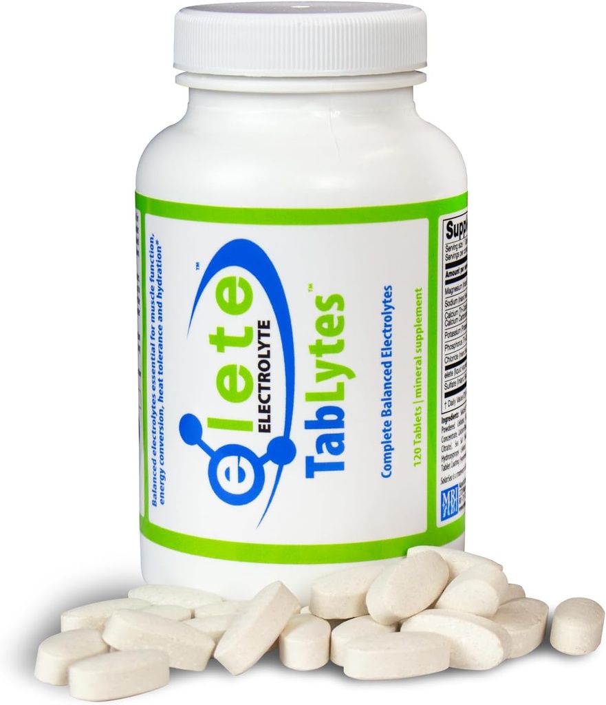 elete Comprimés électrolytiques pour récupération rapide et hydratation – 9 électrolytes essentiels et sucre zéro - Suppléments électrolytiques pour soutenir l'énergie, l'endurance et l'hydratation - 120 portions de haute valeur