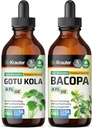 BIO KRAUTER Gotu Kola Teinture 4 Fl. Oz. & Bacopa Teinture 4 Fl. Oz.