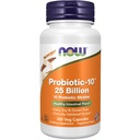 MAINTENANT compléments alimentaires, Probiotic-10TM, 25 milliards, avec 10 souches probiotiques, laitiers, sans soja et sans gluten, souche vérifiée, 100 capsules de légumes