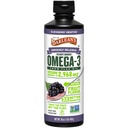 Barlean's Vegan Omega 3 6 9 Supplément liquide à l'huile de lin, Smoothie noir, huile de lin, 2 968 mg ALA acide gras, non-OGM et sans gluten, 16 oz