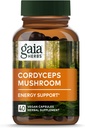 Gaia Herbes Cordyceps Champignon - Supplément de soutien énergétique pour maintenir l'énergie, l'endurance et l'endurance - avec Cordyceps Champignon biologique - 40 Phytocapsules liquides végétaliens (40 jours d'approvisionnement)