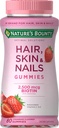 Nature's Bounty Vitamin Biotin Optimal Solutions Hair, Skin and Nails Gummies, 200 Count