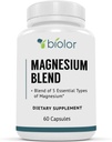 Supplément complexe de magnésium, mélange de magnésium à spectre complet, glycinate de magnésium avec malate, citrate, taurinate et gluconate - Supplément de magnésium à absorption élevée, capsules complexes de magnésium