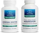 Equilife Complet Spectrum Magnésium (180 ct.) et Adrenal Soothe (90 capsules) Supplément de soutien énergétique et d'humeur, végétalien, non-OGM