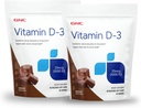 GNC Vitamine D-3 Chews doux 1000UI - Chocolat - Conditionnement jumelé