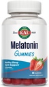 KAL Mélatonine Gommies, Mélatonine 5mg Aide au sommeil, Relaxation saine, Durée du sommeil, Qualité et Calme Formule de soutien, Végétarien, Sans gluten, Saveur de fraise naturelle, 30 portions, 60 Gommies