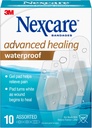 Nexcare Avancé Guérison Waterproof Bandages, Tailles assorties, 10 Compte