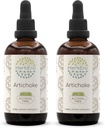 HerbEra Articoke B120 (2pcs) Teinture d'extrait d'herbe sans alcool, gouttes liquides concentrées Artichaut naturel (Cynara scolymus) Feuille séchée (2x4 fl oz)