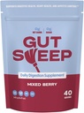 Gut Sweep - Supplément de digestion quotidienne - Fibre de musc de Psyllium - Supporte le contrôle de l'appétit - Sans gluten et à base de plantes - Keto & Paleo Friendly - 40 portions - Berry mélangé