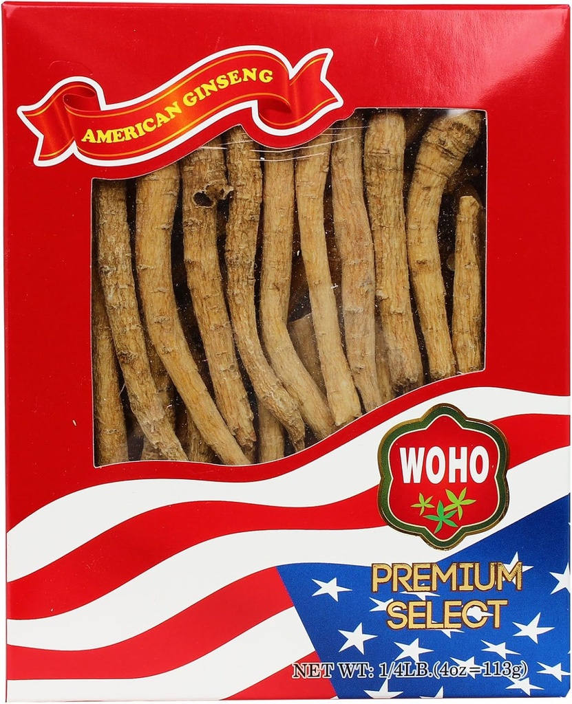 Woohoo Natural WOHO Ginseng américain #104.4 Long Petite boîte #1 4oz
