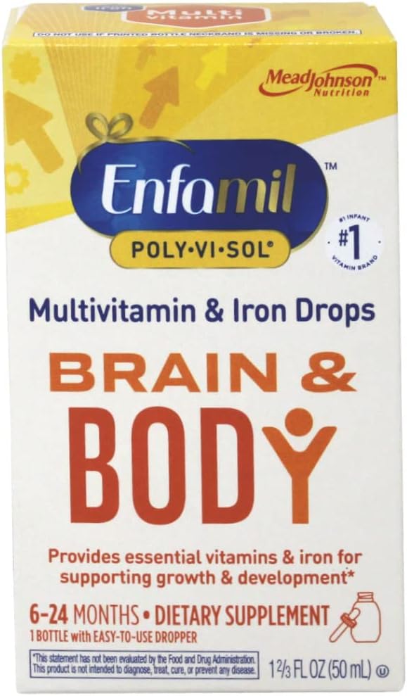 Enfamil Poly Vi Sol Multivitamine gouttes avec fer - 50 mL bouteille