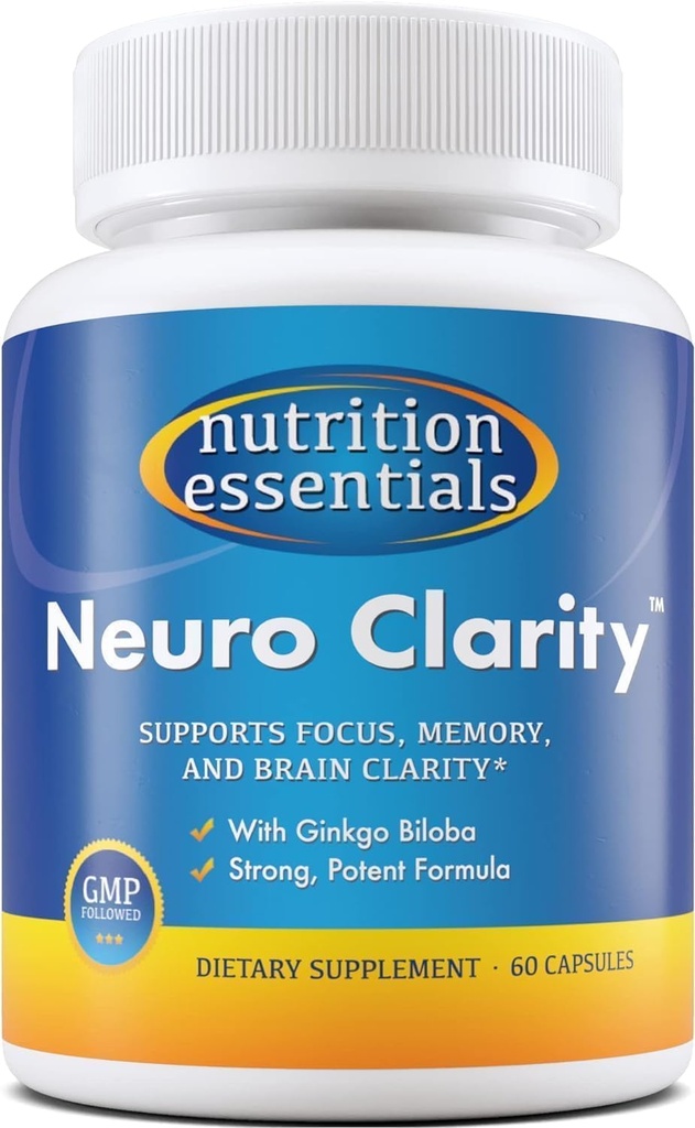 Nutrition Essentials Nootropic Cerveau Support Supplément + Probiotiques pour les femmes et les hommes avec Enzyme de Lactase