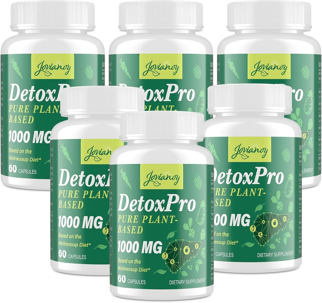 1000 MG Nettoyant de désintoxication douce, Flush de toxines naturelles pour foie, Gut & Colon, Antioxydant & Soutien digestif, Zeolite, Complexe de désintoxication à action rapide pour les femmes et les hommes – 480 Capsules
