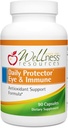 Wellness Resources Daily Protector Eye & Immune - Lutéine, Lycopène, Zeaxanthin, Cryptoxanthin, Bilberry et plus pour la santé des yeux, des immunes et de la peau (90 capsules)