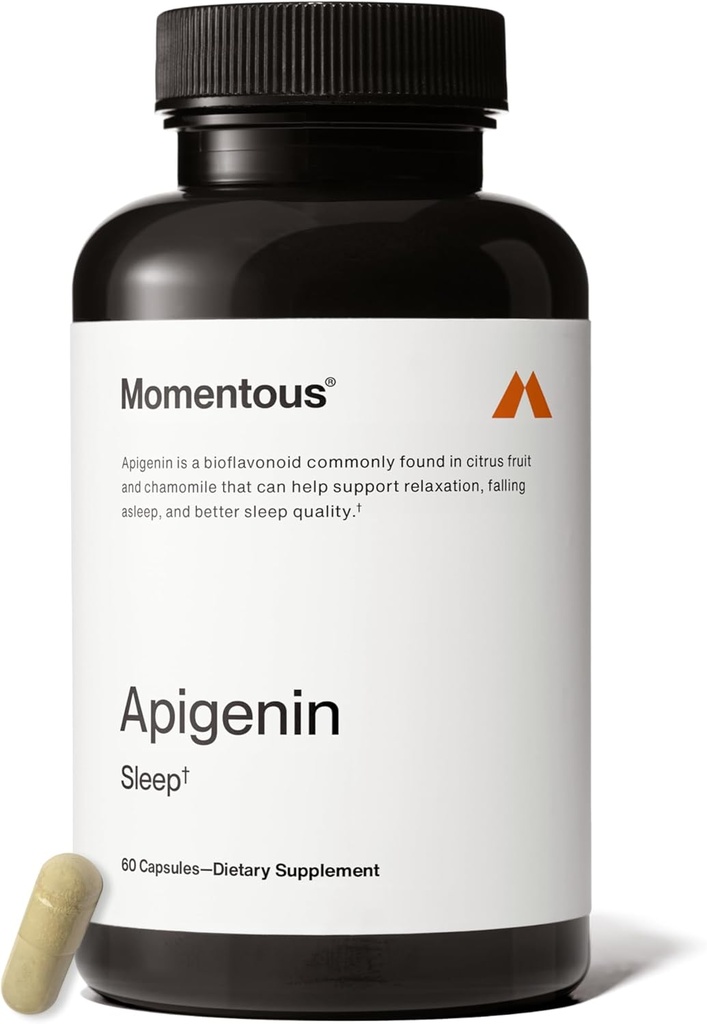 Momentous Apigenin Supplement - 50 mg per Capsule - NSF Certified for Sport - 60-Count