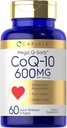Carlyle CoQ10 600 mg Softgels (en anglais seulement) 60 Count (en anglais seulement) Mega Q-Sorb Coenzyme (en anglais seulement)