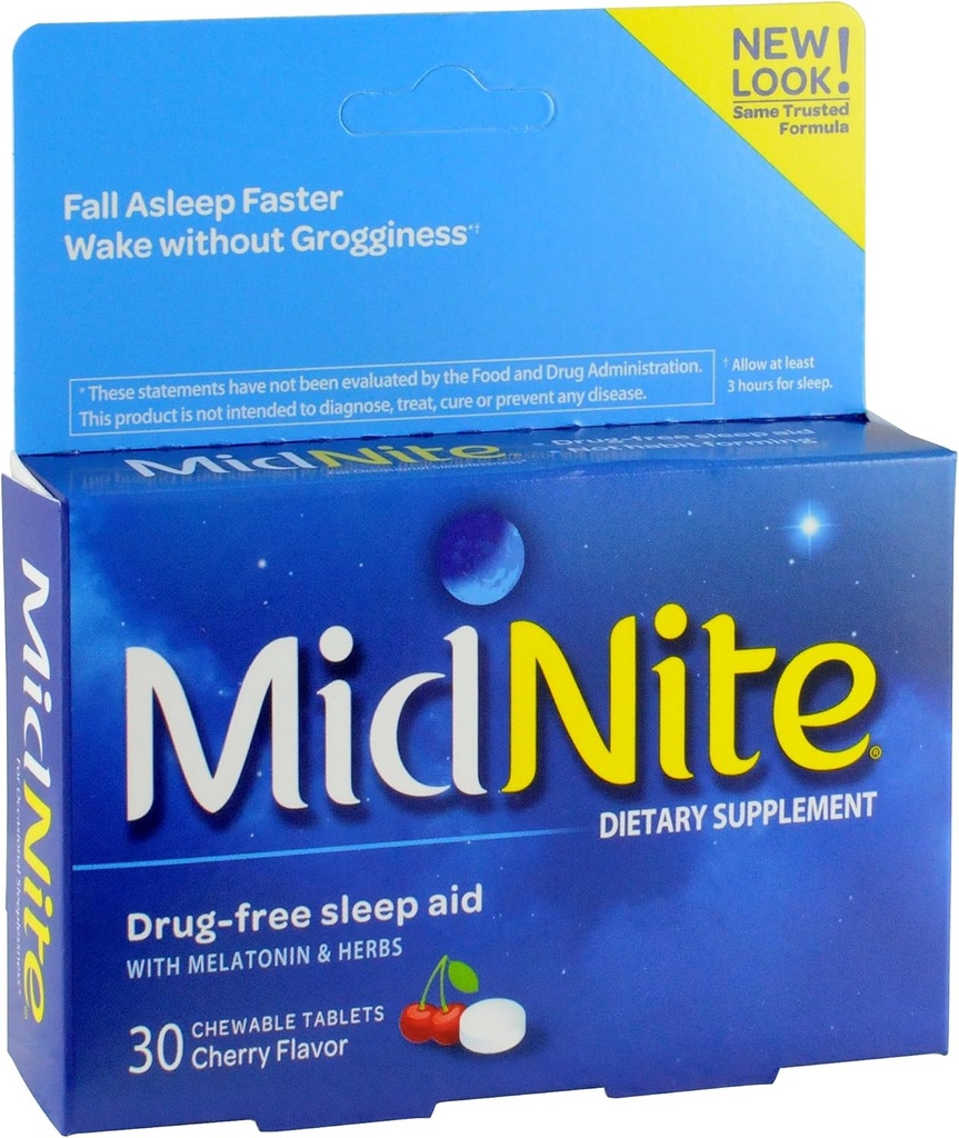 Supplément de sommeil naturel MidNite, boîte de 30 pièces (paquet de 2)