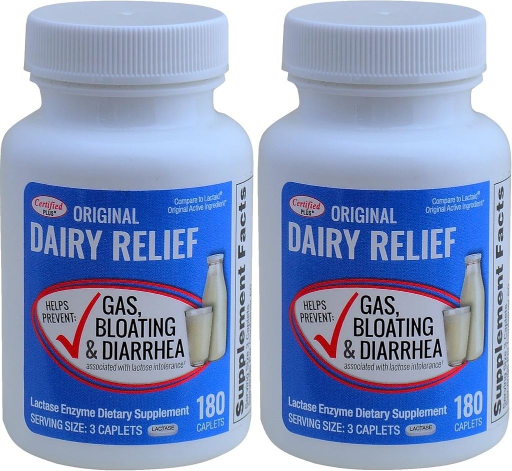 Lactase Enzyme 360 Caplets Générique Lactaid Force originale