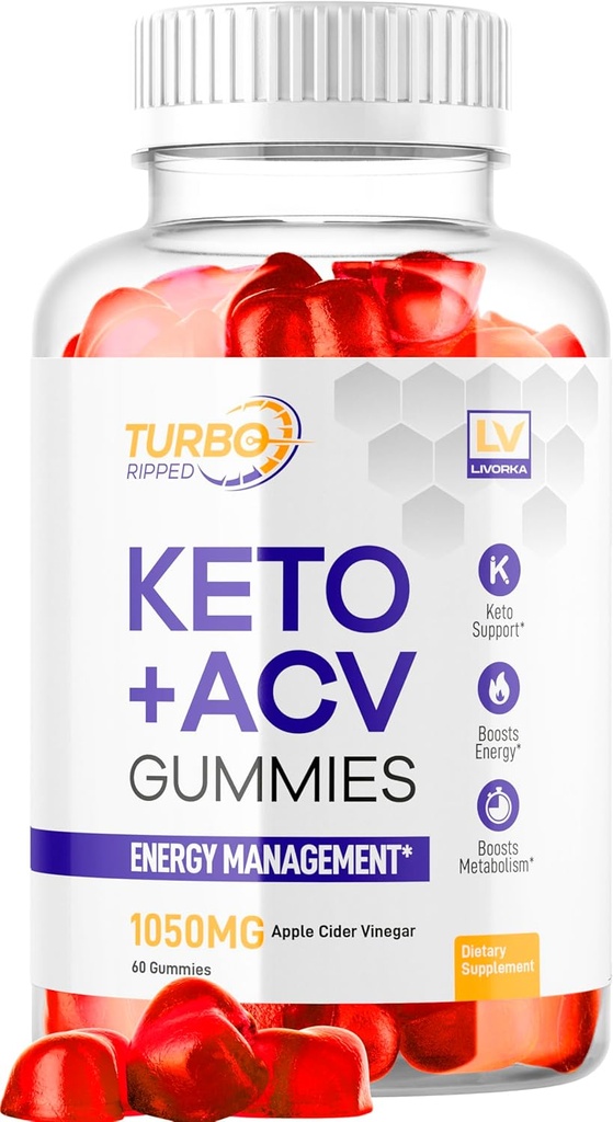 Turbo Ripped Keto Weight Loss ACV Gummies, Turbo Ripped Keto ACV Gummies, Turbo Ripped Gummies, TurboRipped Keto ACV Apple Cider Vinegar Advanced Multivitamin Healthy s Gummys, 1 Month