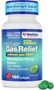 GenCare -Extra Strength Gas Relief Siméthicone 125mg (180 Softgels) Pills antigaz de résistance maximale pour le soulagement, la pression et le confort de ballonnement - Comparer avec le générique Extra Strength Gas X