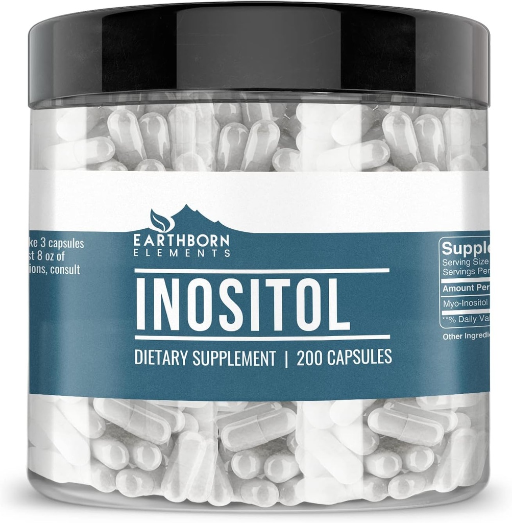 Éléments terriens Inositol 200 Capsules, pures et non diluées, sans additifs